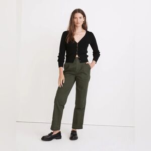 Madewell Carmon Crop Cardigan Sweater black